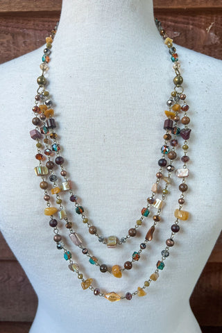 Rachel Necklace with Amber