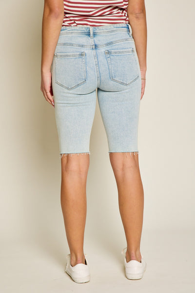 Mid Rise Skinny Bermuda Jeans - Lulu Bella Boutique