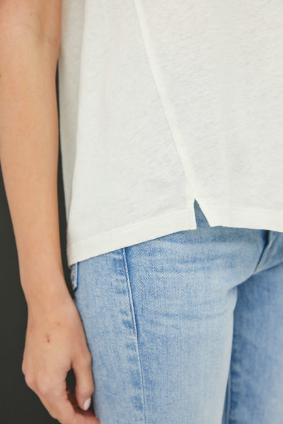 Classic Round Neck Split Hem Tee - Lulu Bella Boutique