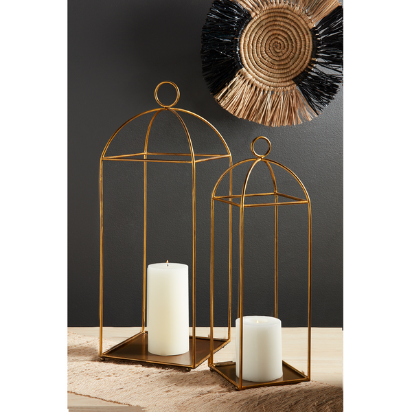 Tall Brass Lantern Set - Lulu Bella Boutique