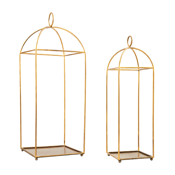 Tall Brass Lantern Set - Lulu Bella Boutique