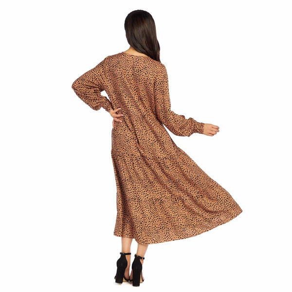 Petal Maxi Dress in Tan - Lulu Bella Boutique