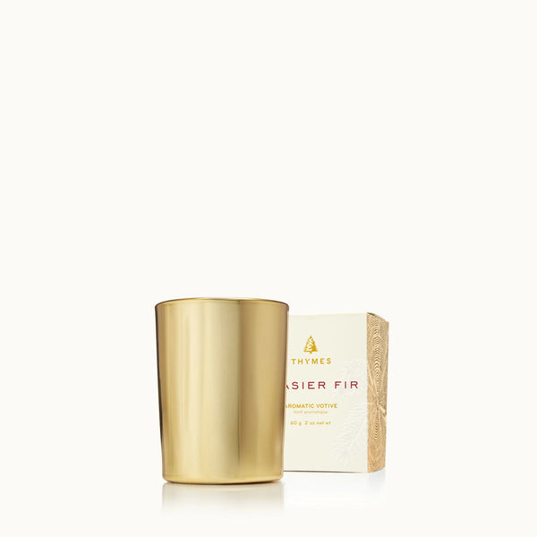 Frasier Fir Gold Votive Candle - Lulu Bella Boutique