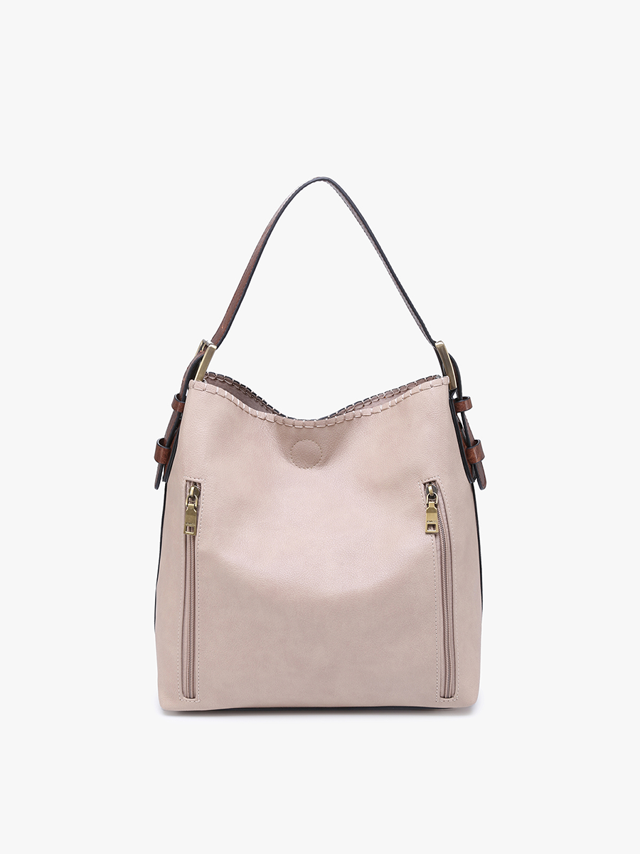 Hobo bag with online compartments