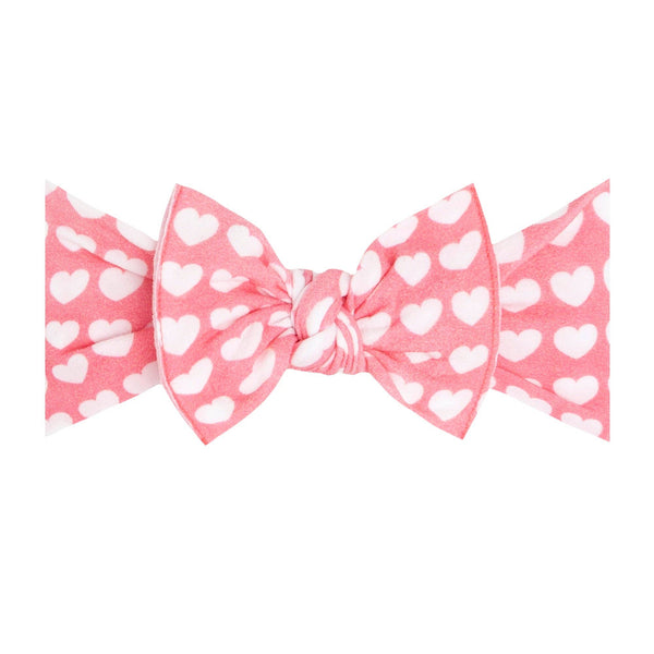 PRINTED KNOT: dreamboat (pink & white hearts) - Lulu Bella Boutique