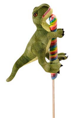 8" (20cm) Lollyplush T Rex Dino w/14" Rainbow Lollipop