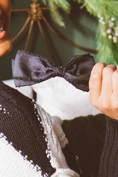 Ebony Bow Barrette - Lulu Bella Boutique