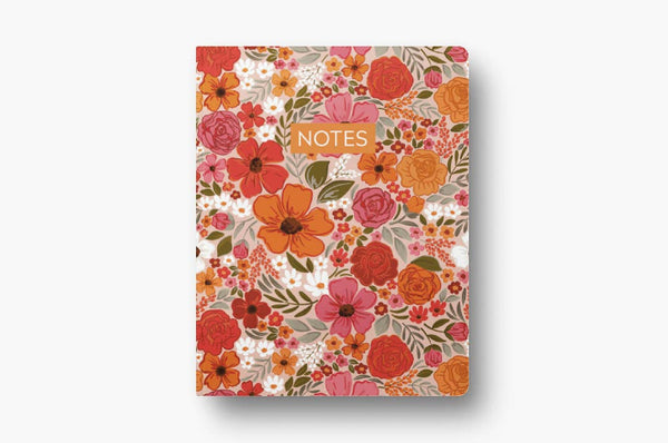 Rosewood Blooms Layflat Lined Journal Notebook 8.5x11in. - Lulu Bella Boutique