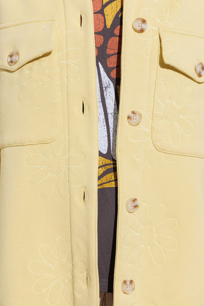 This jacket will add some happiness to your day! It'll have you looking on the bright side with this perfect shade of yellow, and the sweetest daisies embroidered throughout. We also love that it comes in a full range of sizes!