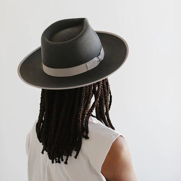 Gigi Pip Monroe Ranch Felt Hat in Dark Grey - Lulu Bella Boutique