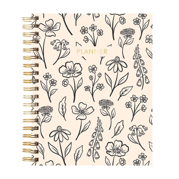 Pressed Floral Undated Planner: 8.5x11 - Lulu Bella Boutique