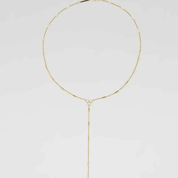 Shiny Lariat Necklace - Lulu Bella Boutique