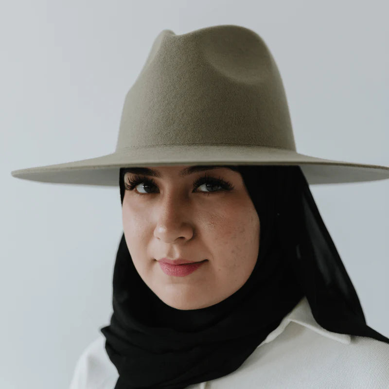 GIGI PIP EMMA WIDE BRIM FEDORA Gigi Pip Emma Wide Brim Fedora in Mix Ivory main image 3