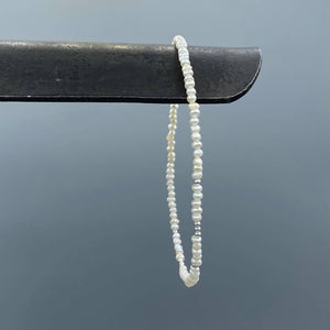 Pearl and Silver Bead Anklet - Lulu Bella Boutique