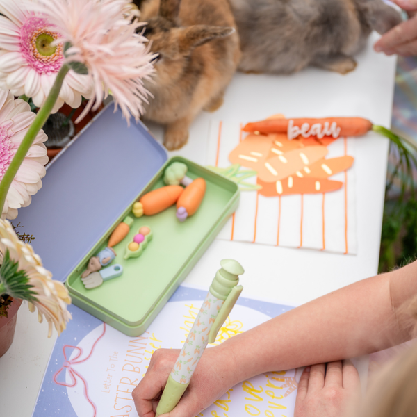 Bunnies In The Garden Eraser Set - Lulu Bella Boutique