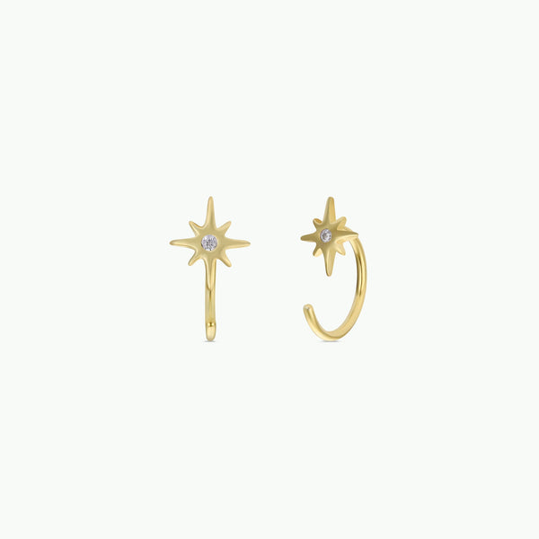 Icon Huggies - Star - Gold Earrings