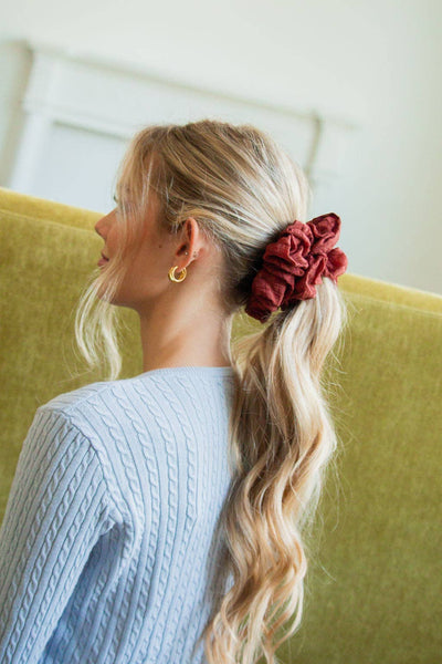 Burgundy Jumbo Scrunchie