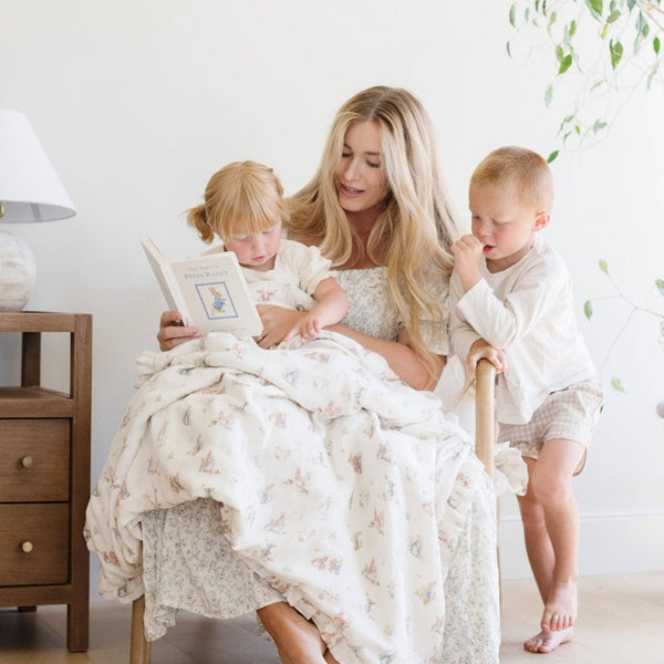 PETER RABBIT™ BAMBOO RAYON MUSLIN/LUSH BLANKETS: Girl - Lulu Bella Boutique