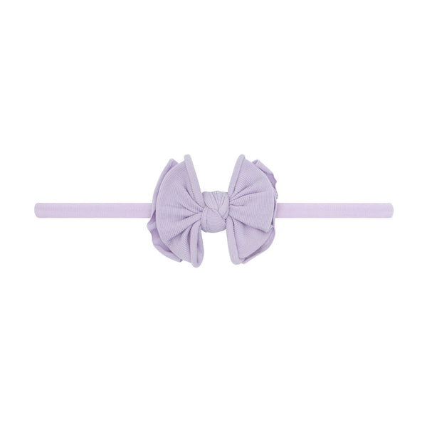 Baby Bling® Baby FAB® Skinny soft nylon bow headband: Dusty Blue - Lulu Bella Boutique