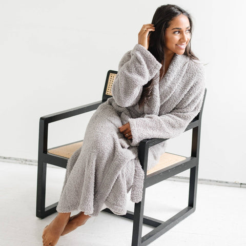 COZY BAMBONI® ROBES: Gray / Large/XL - Lulu Bella Boutique
