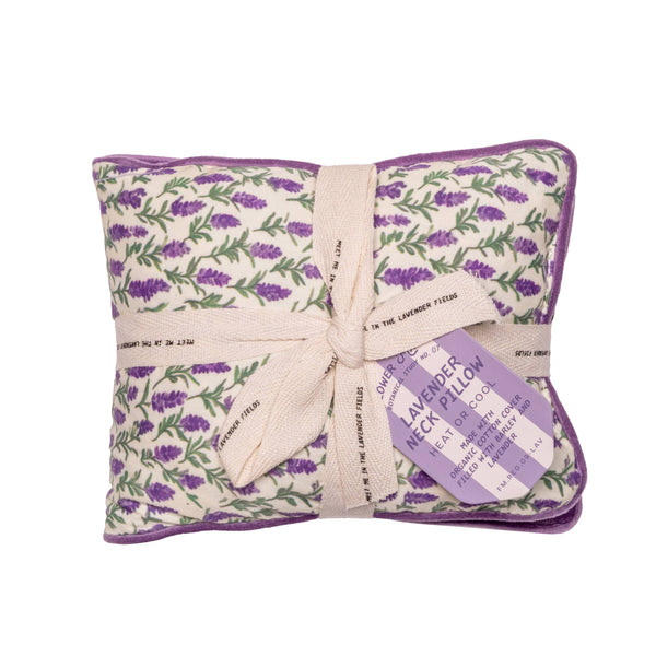 Lavender Neck Pillow -- Organic Cotton Heat or Cool - Lulu Bella Boutique