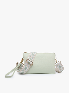 M2056 Izzy Crossbody w/ Guitar Strap: Light Fern