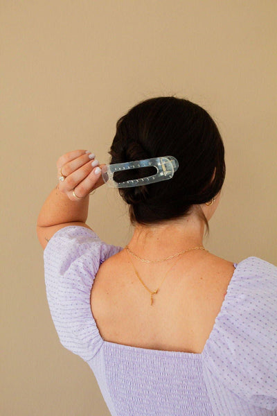Oversized Flat Claw Clip: Brick