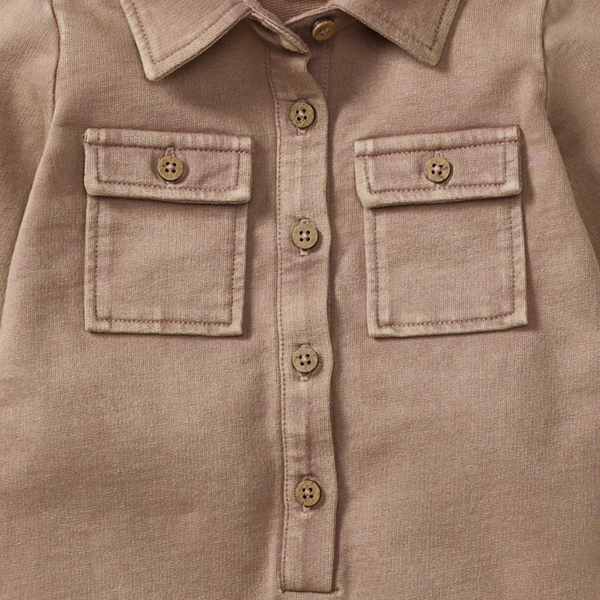 Acid Wash Infant Jumpsuit: Ginger Loaf