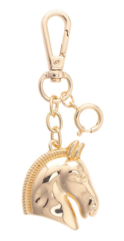 Horse Bust Bag Charm in Shiny Gold - Lulu Bella Boutique