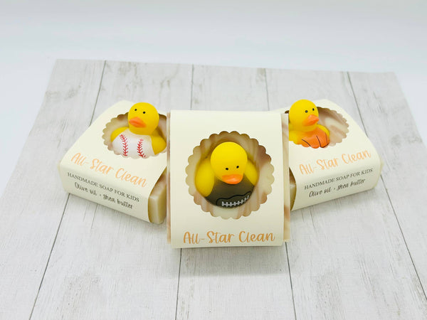 All-Star Clean Handmade Soap Bar for Kids VEGAN COLD PROCESS: Scented
