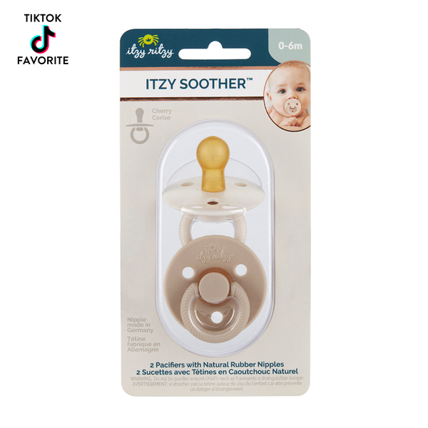 Itzy Soother™ Natural Rubber Paci Sets: Glow 0-6 M