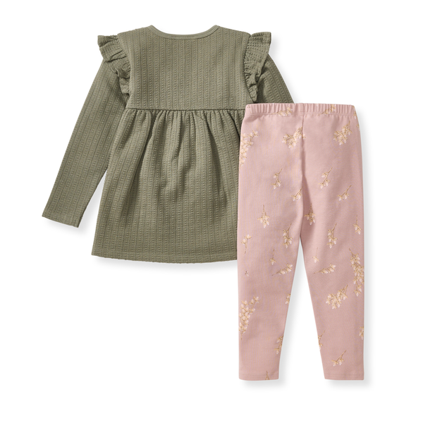 Budding Beauty Toddler Tunic Set: Tranquility