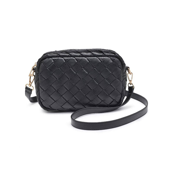 Maddie Woven Crossbody: Black - Lulu Bella Boutique