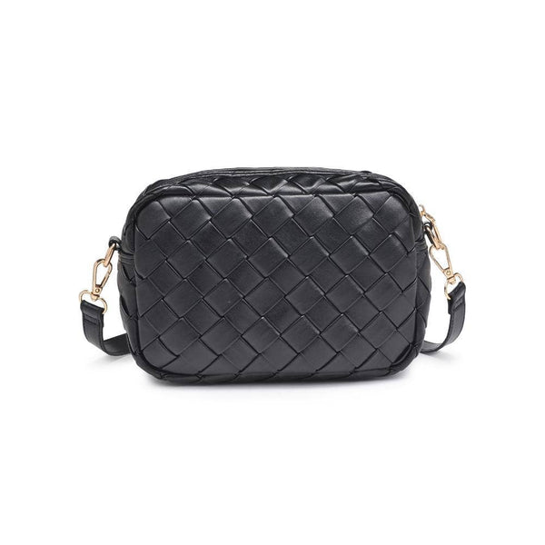 Maddie Woven Crossbody: Black - Lulu Bella Boutique