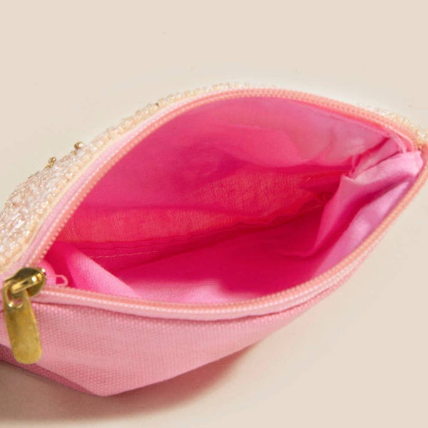 The Queen Crown Seed Beaded Coin Purse: MULTI - Lulu Bella Boutique