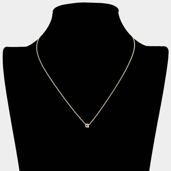 SECRET BOX_14K Gold Dipped Initial Monogram Pendant Necklace: ~N~