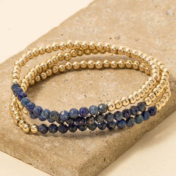 Beaded Stretch Bracelet Set: AMZ - Lulu Bella Boutique