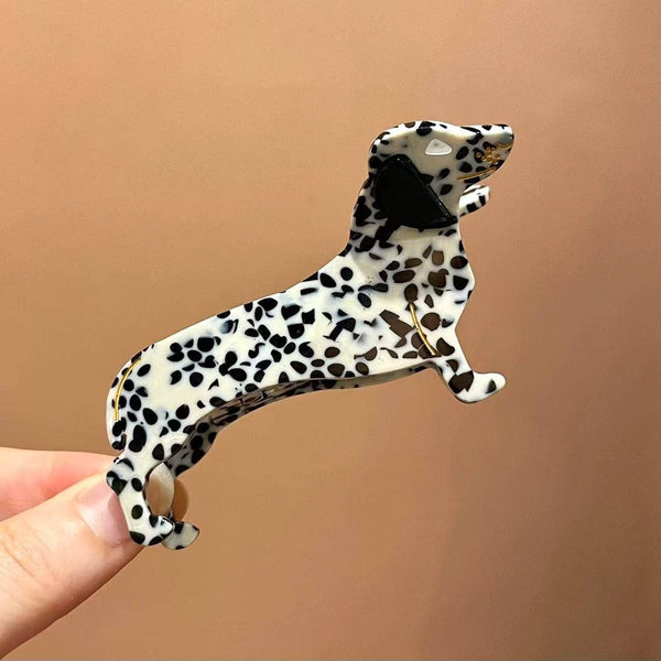 TRENDING DOG SERIES - DOG HAIR CLAW CLIPS | 40H1032: OFF WHITE - Lulu Bella Boutique