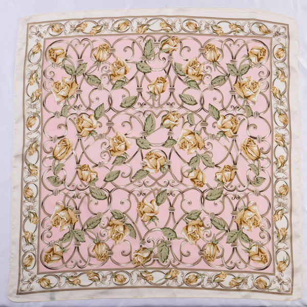 FLOWER SILKY BANDANA NECK SCARF, DS 31161: ORN - Lulu Bella Boutique