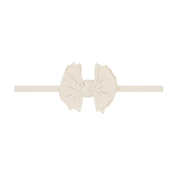Baby Bling® Baby FAB® Skinny soft nylon bow headband: Dusty Blue - Lulu Bella Boutique