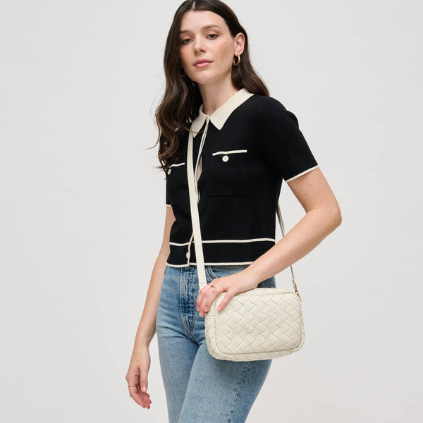 Maddie Woven Crossbody: Black - Lulu Bella Boutique