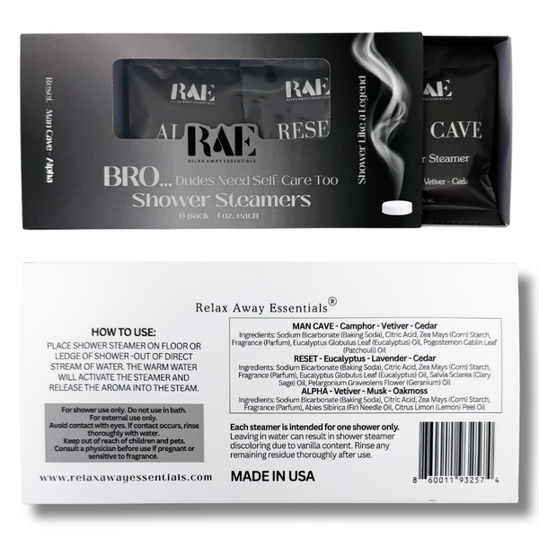 Men's Shower Steamers 6 Pack - Bro - Aromatherapy 