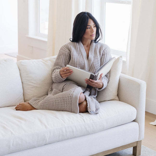 WAFFLE KNIT ROBES: Oxford / XL