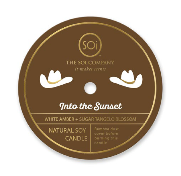 Into the Sunset (Cowboy Hat) Icon 12oz Candle - Lulu Bella Boutique