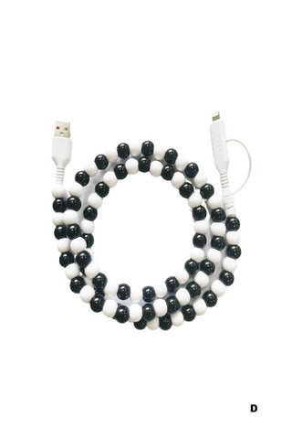 Beaded Dual Usb Fast Charging Cable