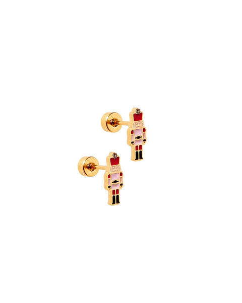 Screwback Stud Earrings - Nutcracker