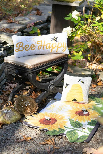 Bee Happy Hook Pillow - Lulu Bella Boutique