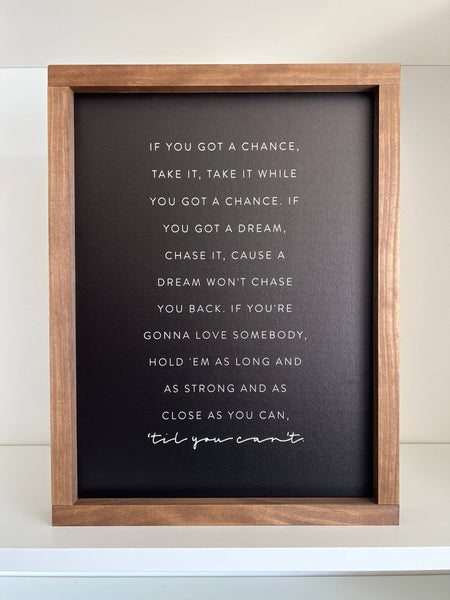 Till You Can't | Wall Art, Wood Sign: Black / Light Oak / 13x17" - Lulu Bella Boutique