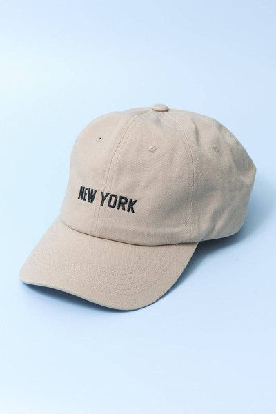 LOS ANGELES NEW YORK BASEBALL CAP HAT: LA BLACK