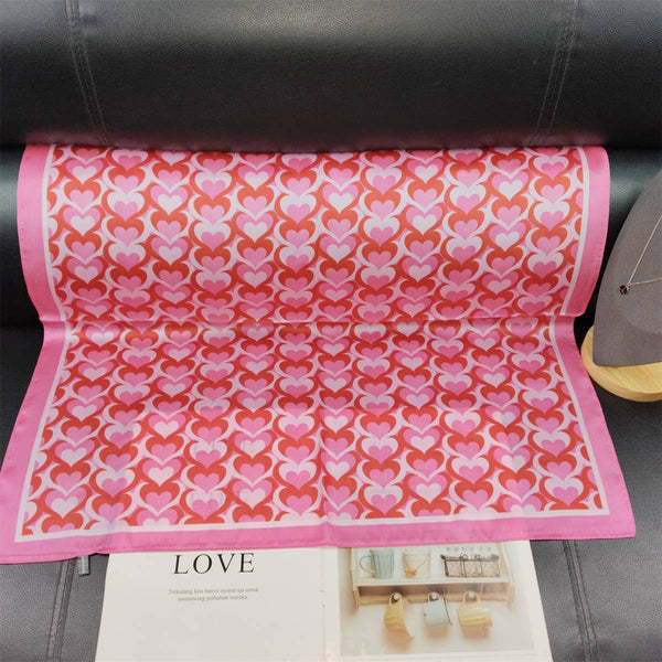 Pink heart cowgirl theme Bandana Square scarf -27.5 inches: Cowgirl - Lulu Bella Boutique
